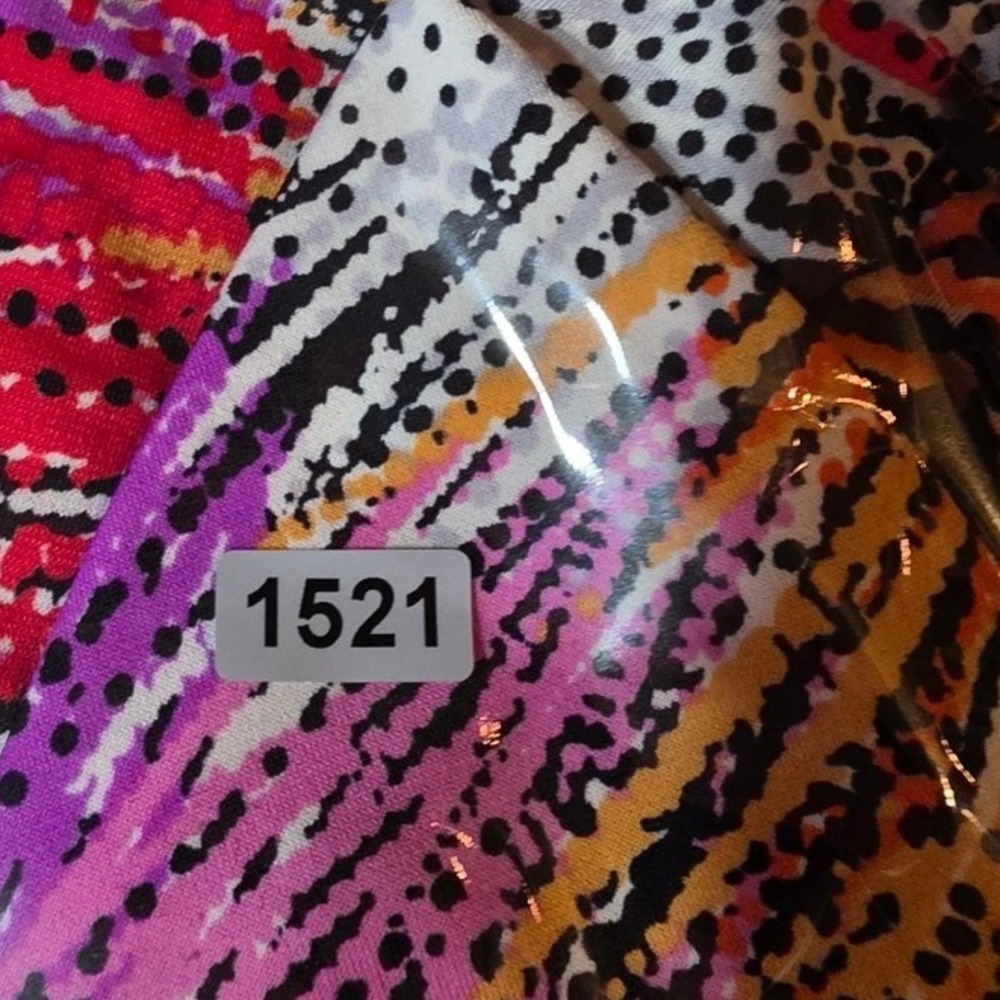 New York & Company Abstract Sunburst Print Maxi Dress Black Orange Purple Large - Picture 5 of 5